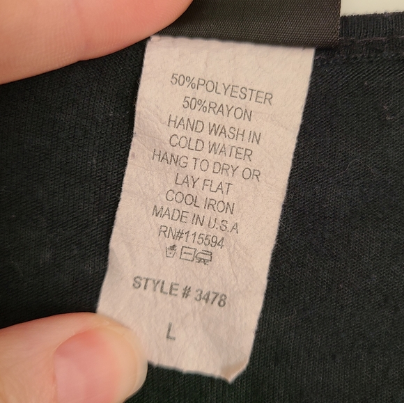 VANITY 3/4 Snap Closure Cardigan Black - Picture 8 of 8